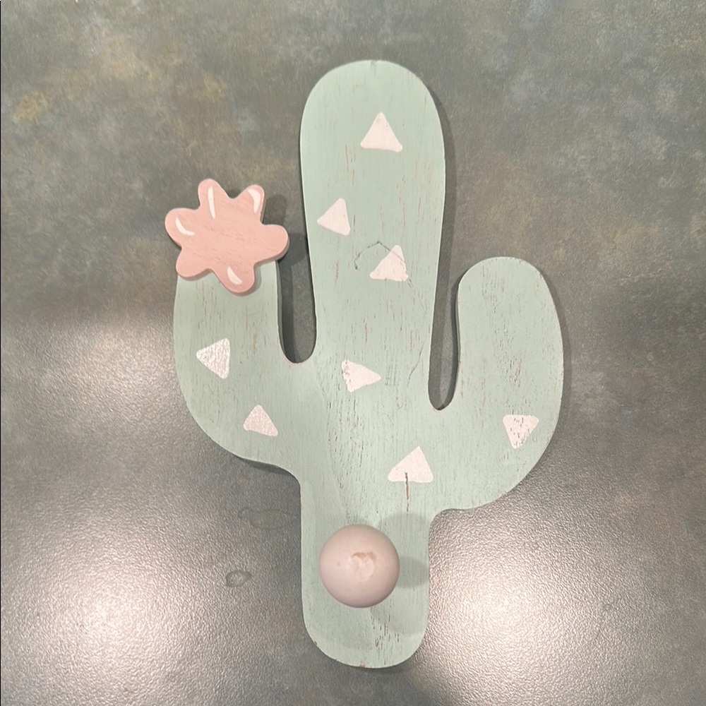 Mint Green Cactus Wall Hook